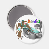 Dentist Sock Monkey-cadeautjes—uniek Magneet (Voorkant / Achterkant)