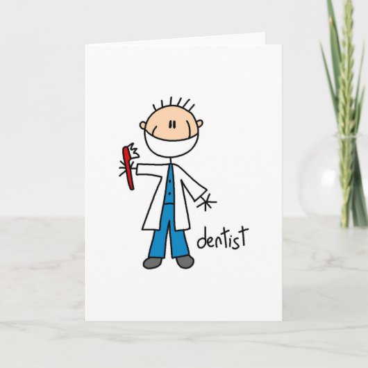 Dentist Stick Figuur Kaart (Voorkant)