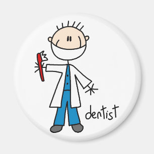 Dentist Stick Figuur Magnet Magneet