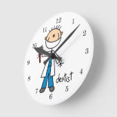 Dentist Stick Figuur Ronde Klok (Hoek)