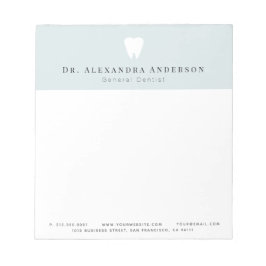 Dentist Teeth Light Blue & White Notitieblok