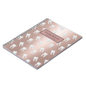 Dentist Teeth Pattern Dental Office Roos Gold Notitieboek (Linkerzijde)