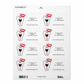 Dentist Tooth Teeth Smile Labels (Full Sheet)