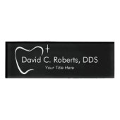 Dentist Tooth Typography Dental Assistant Naambadge (Voorkant)