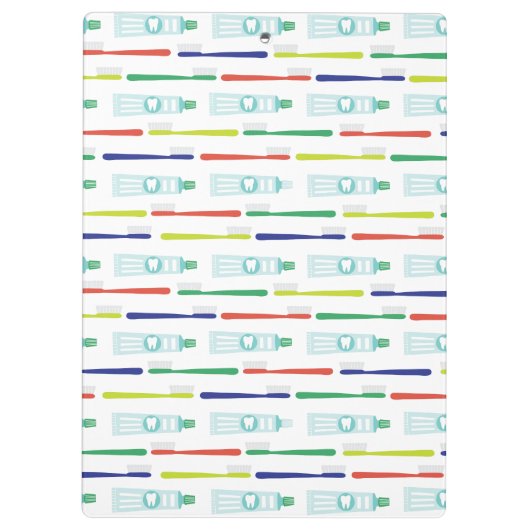 Dentist Toothpenseel Toothpaste Klembord (Achterkant)