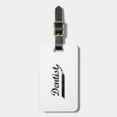 Dentist Typografie Bagagelabel (Voorkant verticaal)