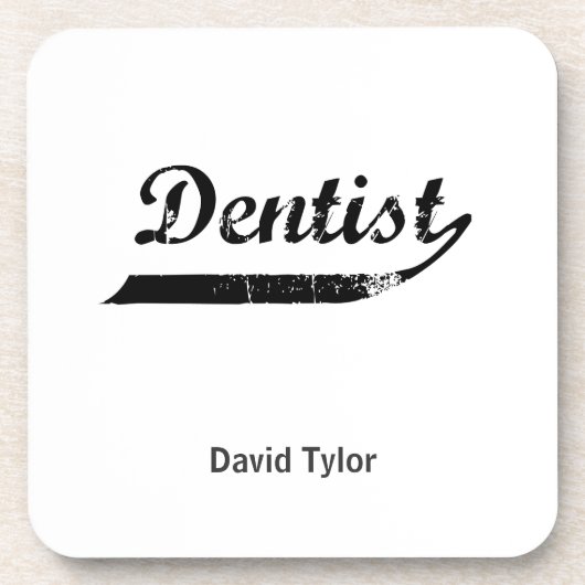 Dentist Typografie Drankjes Onderzetter (Voorkant)