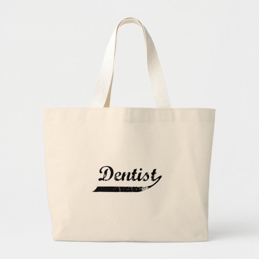 Dentist Typografie Grote Tote Bag (Voorkant)