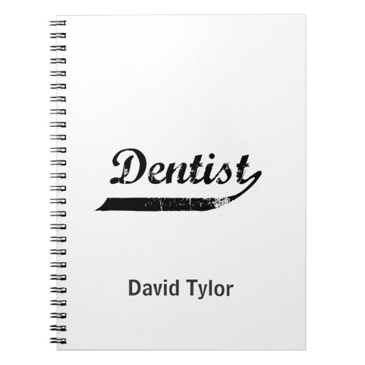 Dentist Typografie Notitieboek (Voorkant)