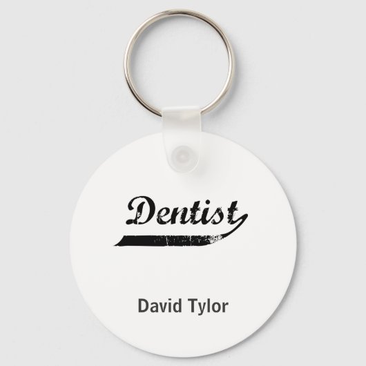 Dentist Typografie Sleutelhanger (Voorkant)