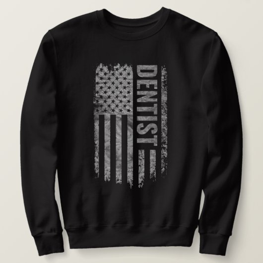 Dentist USA Flag Distressed design Trui (Design voorkant)