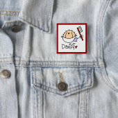 Dentist Vierkante Button 5,1 Cm (In situ)