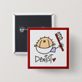 Dentist Vierkante Button 5,1 Cm (Voorkant /achterkant)