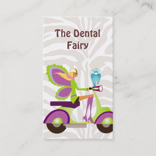 Dentist Visitekaartje Scooter Cute Fairy (Voorkant)