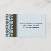 Dentist Visitekaartje - Tooth Blue & Brown (Achterkant)
