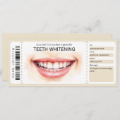 Dentist Voucher, Teeth Whitening Gift Certificate Kaart (Voorkant / Achterkant)