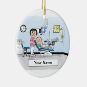 Dentist - Vrouw Keramisch Ornament (Rechts)