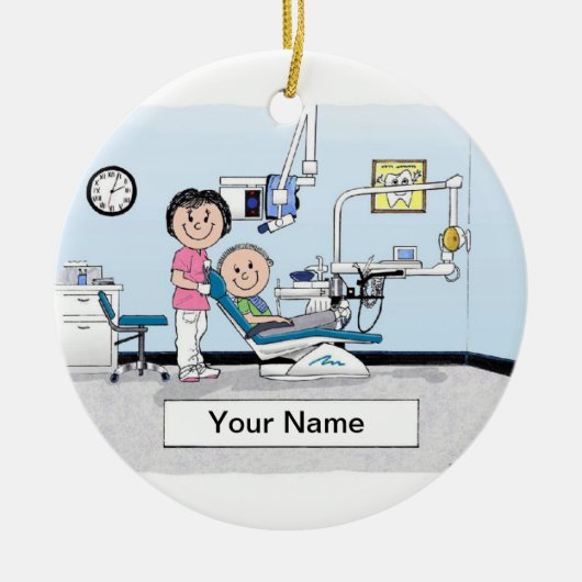 Dentist - Vrouw Keramisch Ornament (Voorkant)