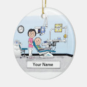 Dentist - Vrouw Keramisch Ornament (Links)