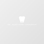 Dentist White Teeth Light Blue Raamsticker (Vel)