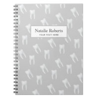 Dentist White Teeth Pattern Dental Office Grey