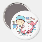 dentiste Animé avec aimant dentaire (Recto/Verso)