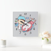 dentiste Animé avec grande horloge de dent (Maison)