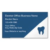 Dentiste Bureau Carte de visite magnétique Modèle (devant)