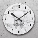 Dentiste Bureau Dentaire Blanche dent Marbre moder<br><div class="desc">Soins dentaires de bureau Marbre blanc moderne Horloges.</div>