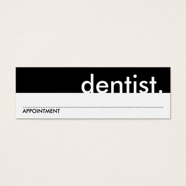 dentiste. (Carte de rendez-vous) (Devant)