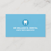 Dentiste, carte de visite bleu dentaire avec logo  (Devant)