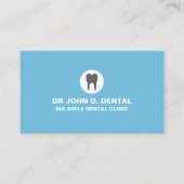 Dentiste, carte de visite bleu dentaire avec logo  (Devant)