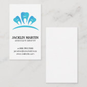 Dentiste | Carte de visite d'icône de dents (Devant / Derrière)