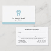Dentiste Carte de visite Monogramme Rendez-vous de (Devant / Derrière)