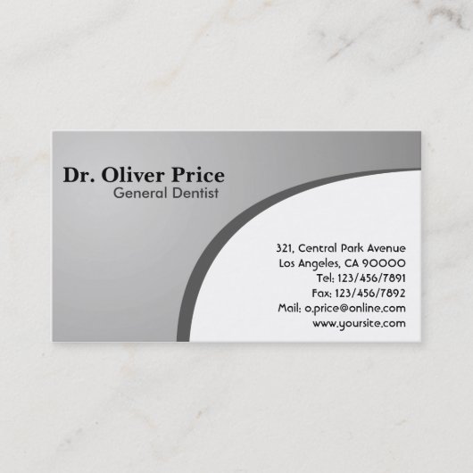 Dentiste - cartes de visite (Devant)