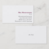 Dentiste Cartes de visite (Devant / Derrière)