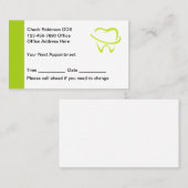 Dentiste Cartes de visite de nomination moderne (Devant / Derrière)