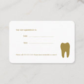 Dentiste classique | Carte de rendez-vous dentaire (Dos)