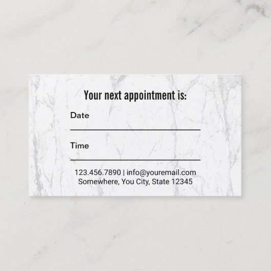 Dentiste Dentaire Moderne Marbre Rendez-vous (Dos)