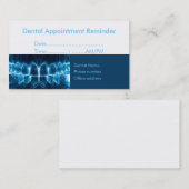 Dentiste dents bleu brillant Rappel de rendez-vous (Devant / Derrière)