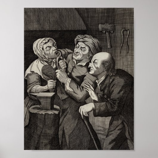 Dentiste drôle Bureau Antique Dentistère Poster (Devant)