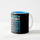 Dentiste drôle Taux horaire Mug (Devant droit)