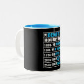 Dentiste drôle Taux horaire Mug (Devant gauche)