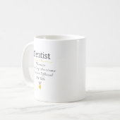 Dentiste drôle Titre du travail Café Mug (Devant gauche)