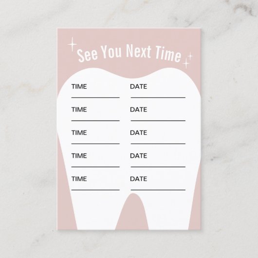 Dentiste Fille Pastel Rendez-vous dentaire rose (Devant)