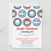Dentiste Invitation d'anniversaire Soins dentaires (Devant)