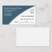 Dentiste moderne Cartes de visite de nomination mo (Devant / Derrière)