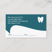 Dentiste Moderne Nomination Rappel Cartes de visit (Devant)