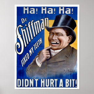 Dentiste réparé mes dents Poster vintage restauré