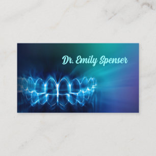 Dentiste Shimmerst Blue Teeth Smile Carte de visit